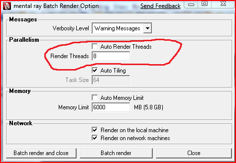 Unselect the "Auto Render Threads" box and enter your own number of threads. For a Quad-Core I needed to use 8 to max out the processors.