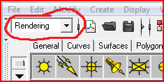 First, Change the selection in the drop down box located at the top left to RENDERING.