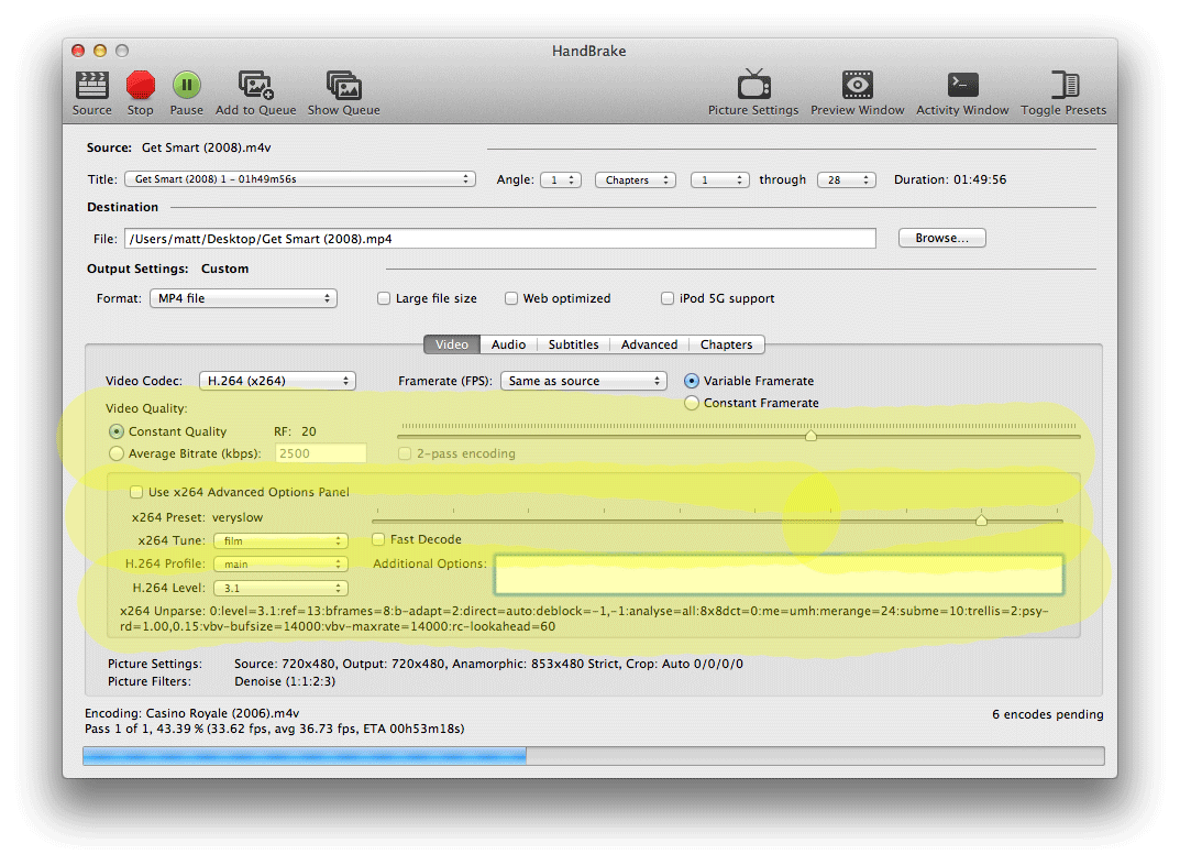 A “best settings” guide for Handbrake 0.9.9 and 0.10