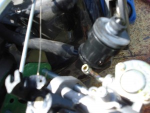 Used the fuel vent valve to plug line