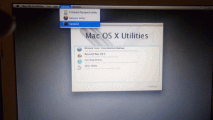 Starting terminal from Mac install DVD