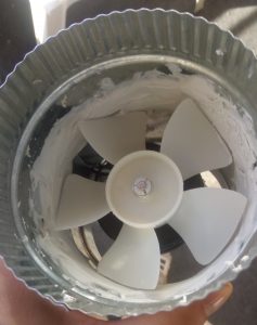 4" duct booster fan pressure mod with caulk