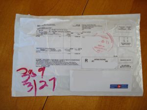 Le paquet dans le courrier de Zenni