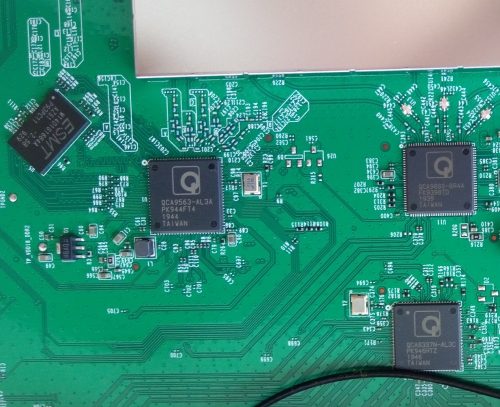 TP-Link Archer C7 AC1750 (v5) - looking at the main chips: QCA9563-AL3A , QCA9880-BR4A , QCA8337N-AL3C , and ESMT-M14D1G1664A