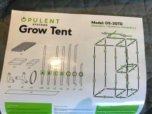 Opulent 36x24x53 grow tent - instructions/manual 1 of 2