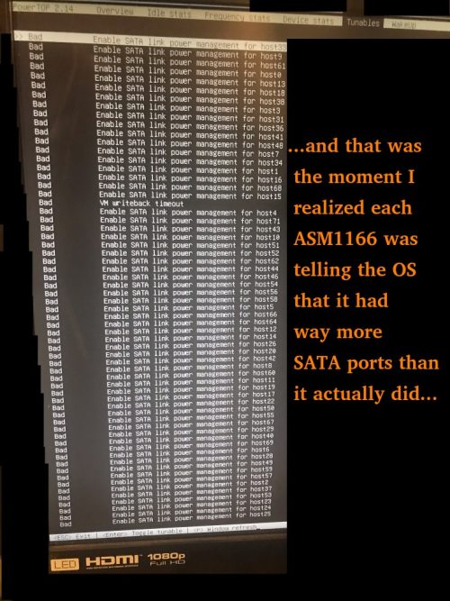 ASMedia ASM1166 afirma tener muchos puertos que en realidad no tiene